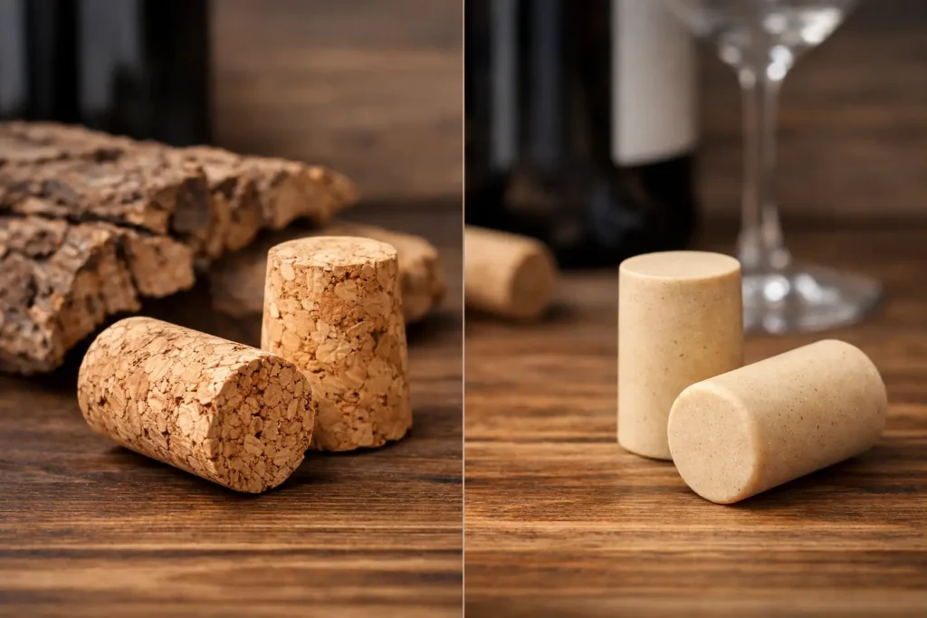 Diferencia entre corcho natural y sintético