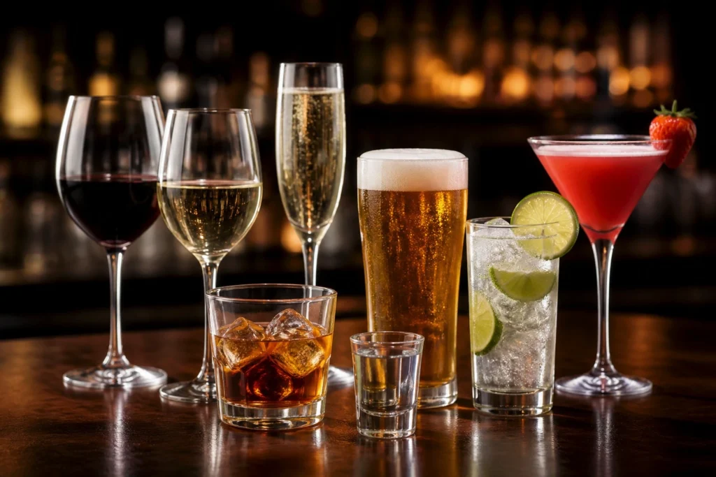 Algunas bebidas alcohólicas que bebemos.