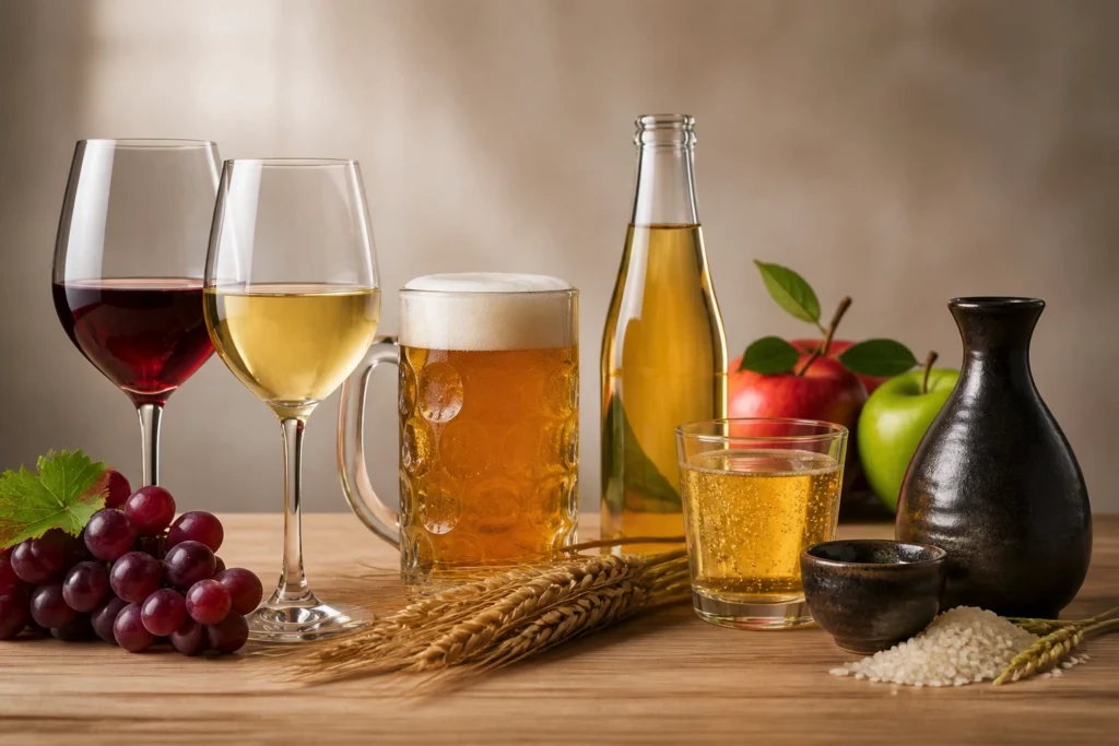 Algunas bebidas alcohólicas que bebemos.